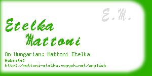 etelka mattoni business card
